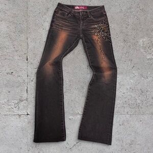 Embellished Vintage Cyber Y2K Bootcut Jeans